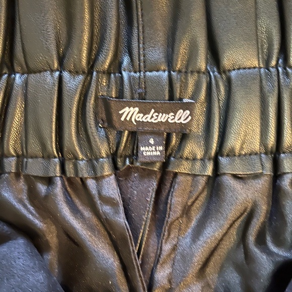 Vegan Leather Pull-On Paperbag Pants - Picture 10 of 16